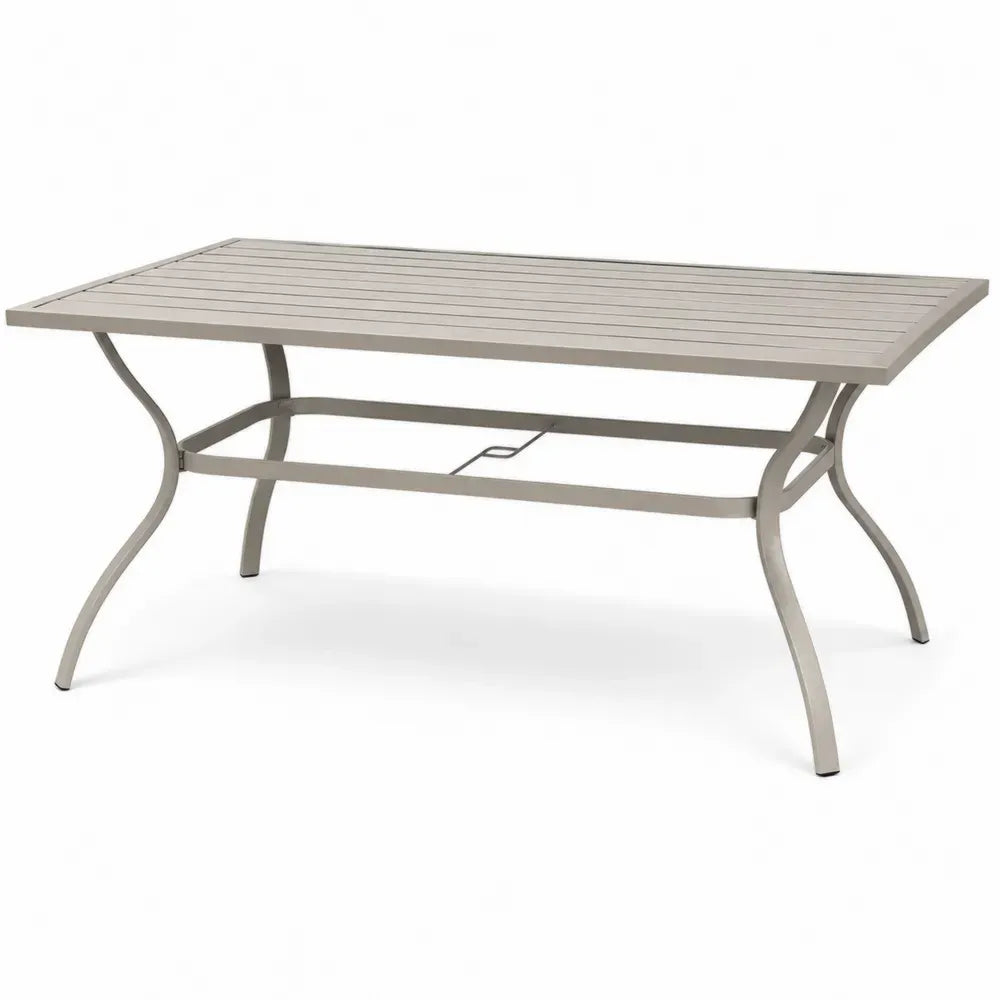Gartentisch Aluminium Beige 150 x 90 cm