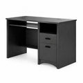 MDF Schreibtisch mit Schubladen Schwarz 120x60x75cm