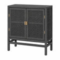 Rattan Schrank Dunkelgrau 2 Türen