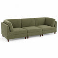 Modulares Sofa 3-Sitzer Olivgrün Stoff 250cm