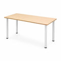 Rechteckiger Tisch MDF Buche Metallbeine 160x80x75 cm