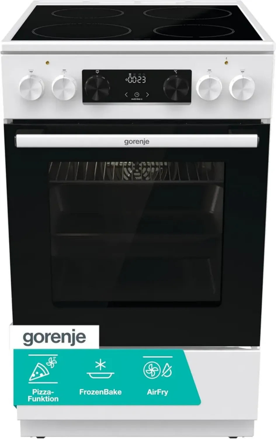 Gorenje Elektro-Standherd 50cm mit Glaskeramik, 70L, AirFry