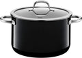 Silit Kochtopf 24cm mit Glasdeckel, 6,4l Induktionsfleischtopf, Silargan Keramik, Schwarz