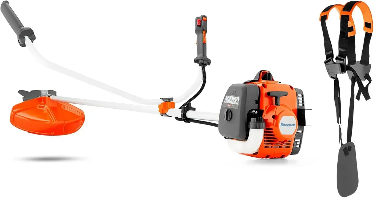Husqvarna 122R Benzin-Trimmer – 21,7 cm³ 2-Takt Motor, 43 cm Schnittkreis, Tap 'n Go, Smart Start, Doppelgurt inklusive