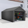 Wetterfeste Carport-Garage 3x6m mit PE-Dach und abnehmbaren Seitenwänden