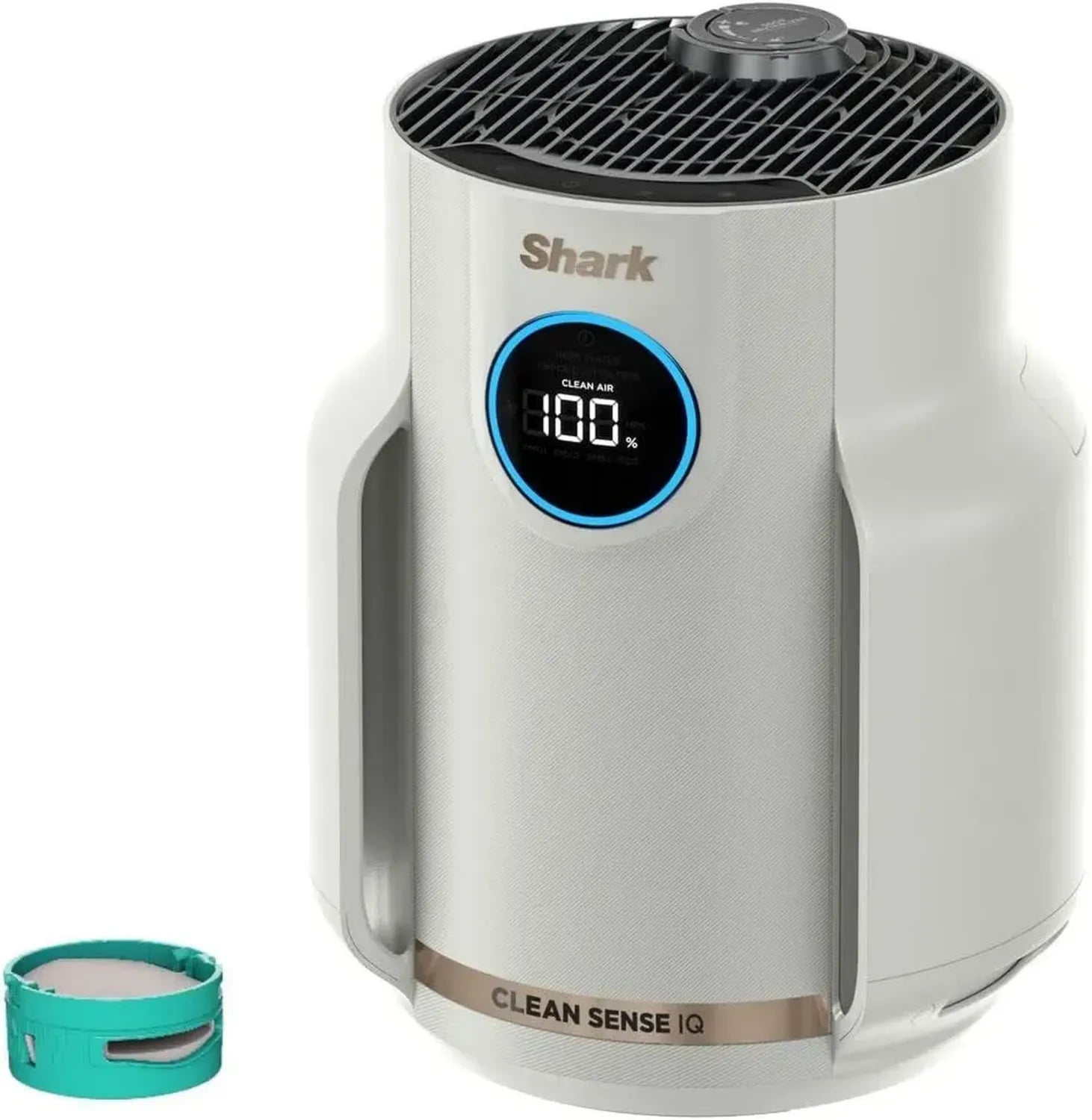 Shark NeverChange Kompakt-Luftreiniger mit HEPA-Filter, 23 m² Abdeckung, leiser Betrieb, erfasst 99,97% Allergene, LED-Anzeige, 5 Jahre wartungsfrei