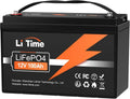 LiTime 12V 100Ah LiFePO4 Akku, 1280Wh, mit 100A BMS, bis zu 15000 Ladezyklen, ideal für Wohnmobil & Solar