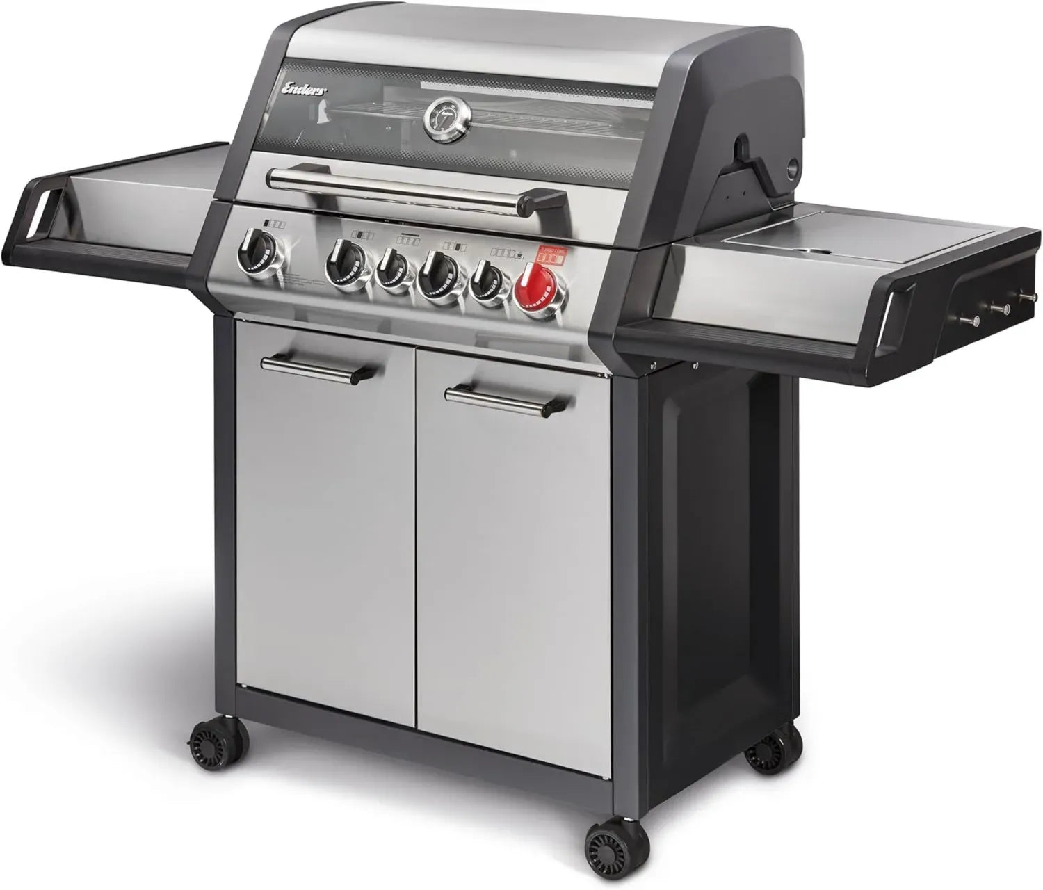 Enders Gasgrill MONROE PRO 4 SIK TURBO mit 4 Edelstahlbrennern, Seitenkocher & Infrarot-Backburner