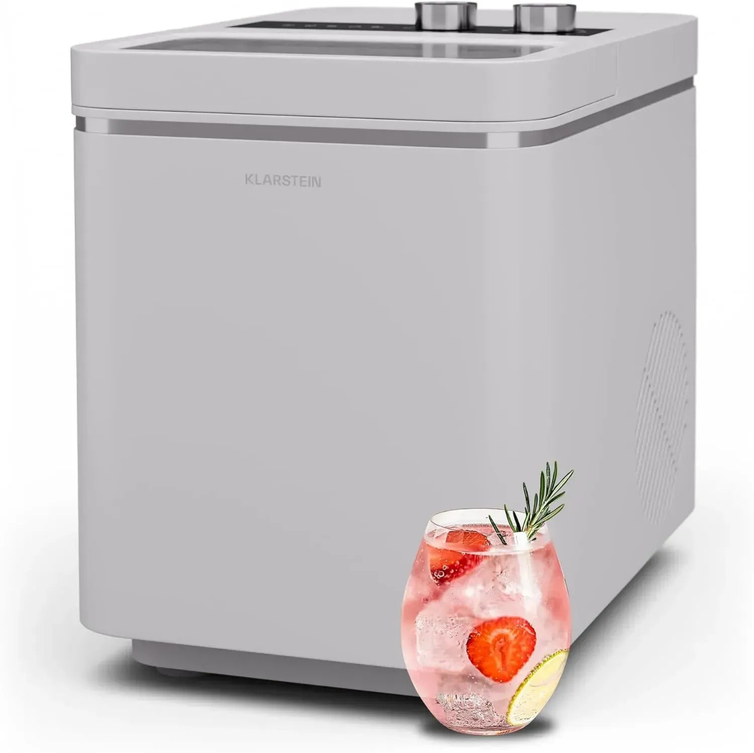 Klarstein IceCraft Eiswürfelbereiter – Schnell & Effizient, 12 kg/24 h, Automatisierte Reinigung, Für Zuhause & Gastronomie, Weiß