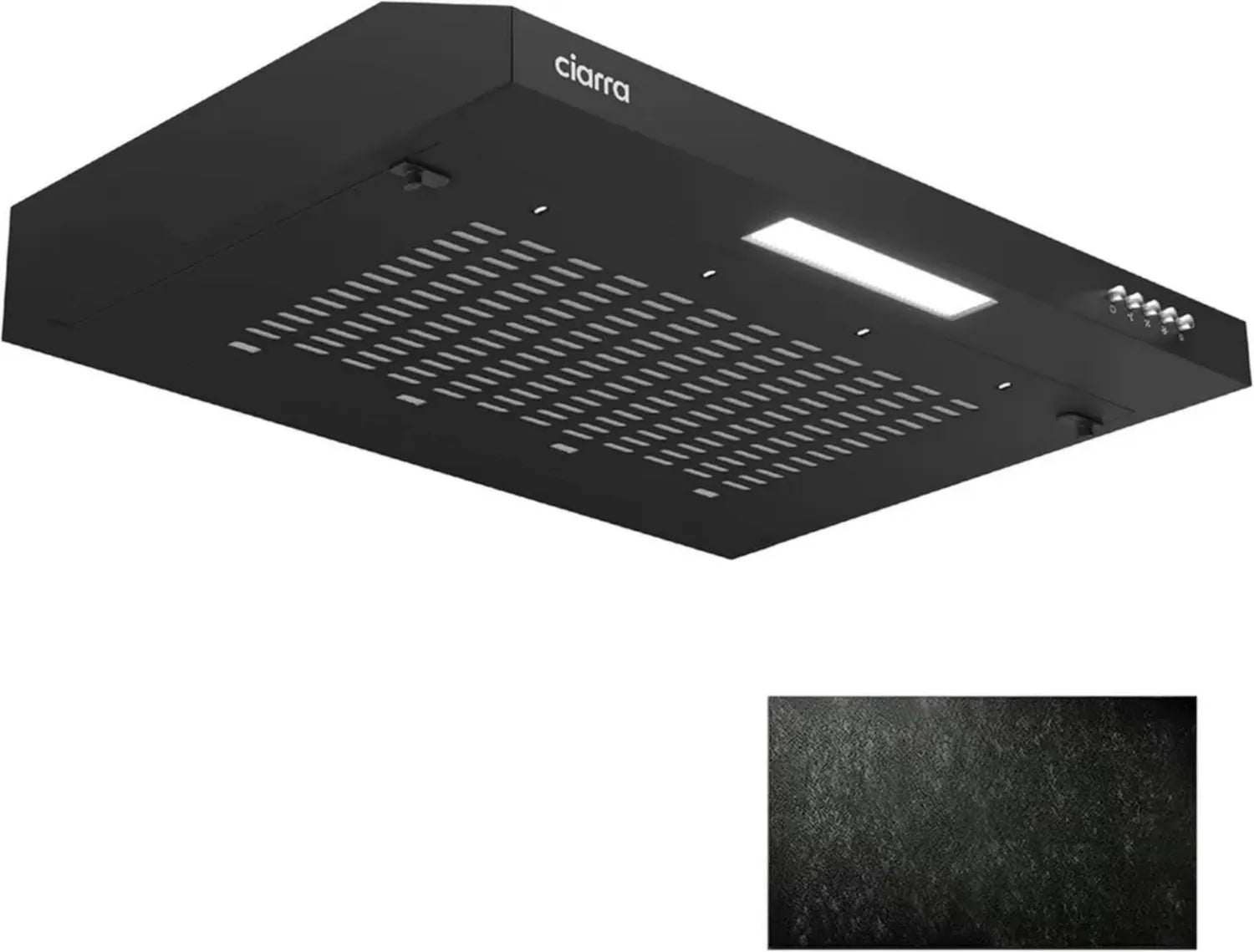 CIARRA 60cm Unterbau-Dunstabzugshaube mit 3 Stufen und Kohlefilter