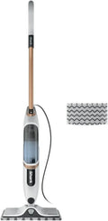 Shark SteamSpot Dampfreiniger für Hartböden mit Steam Blaster, Leichter chemiefreier Reiniger, Abnehmbarer Wassertank, Inklusive 2 waschbarer Pads, Weiß & Kupfer S2001EU