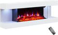 BALDERIA Lumina Elektrokamin mit 3D-Flamme, LED-Farbauswahl, 1,8 kW, Thermostat & Fernbedienung
