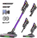 Kabelloser Staubsauger 48000Pa, 550W, 65 Min Laufzeit, leise mit LED-Display für Teppiche, Hartböden und Tierhaare
