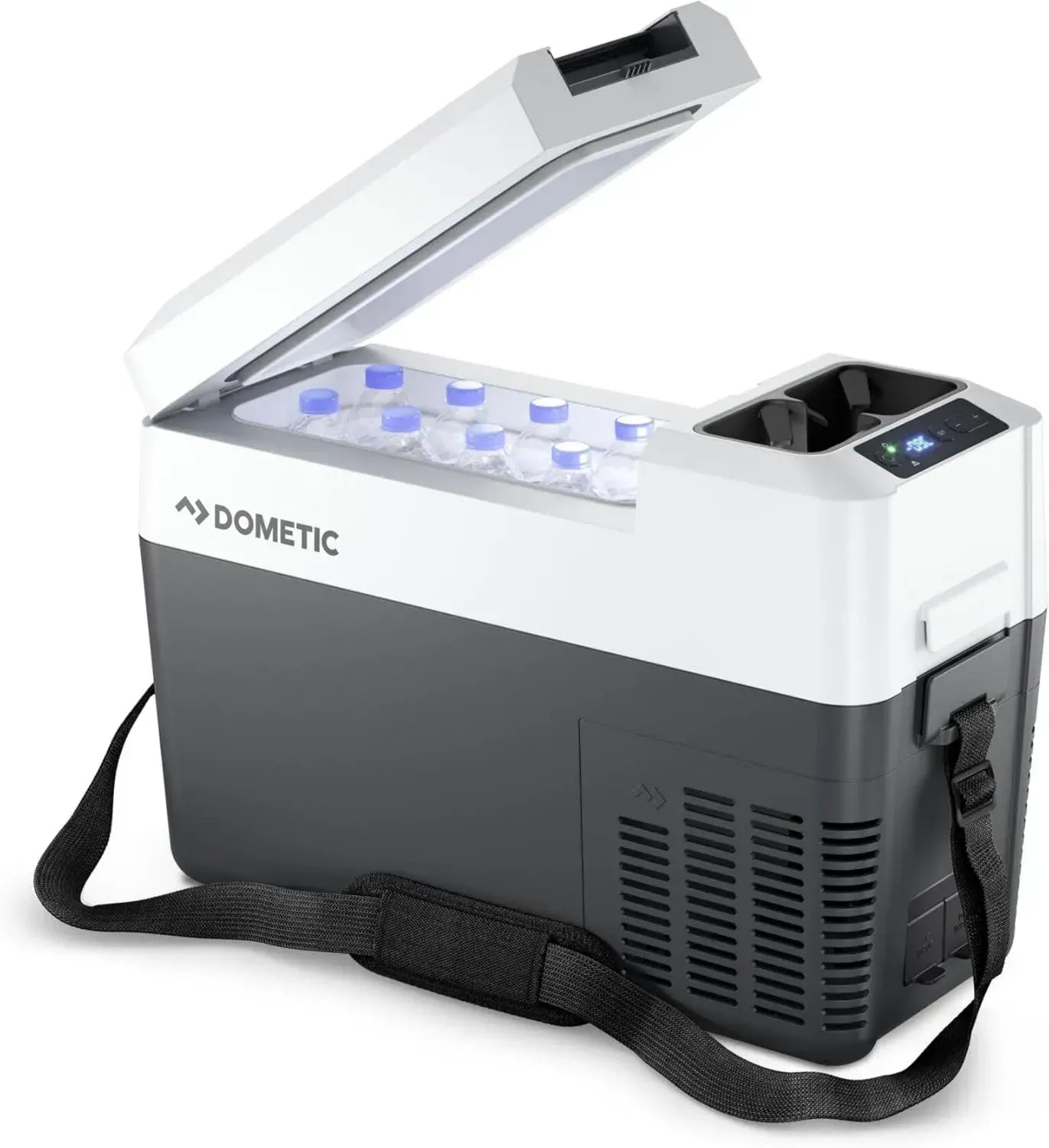 DOMETIC CFF 12 Elektrische Kompressor-Kühlbox, tragbar, 13 Liter, 12/230 V für Auto, Lkw, Boot und Wohnmobil, Grau