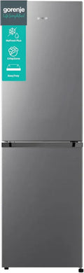 Gorenje NRK 418 ECS4 NoFrost Kühl-Gefrierkombination mit MultiFlow 360° und CrispZone, 171 l Kühlteil, 85 l Gefrierteil, 41 dB, Energieeffizienz 226 kWh/Jahr, Edelstahloptik