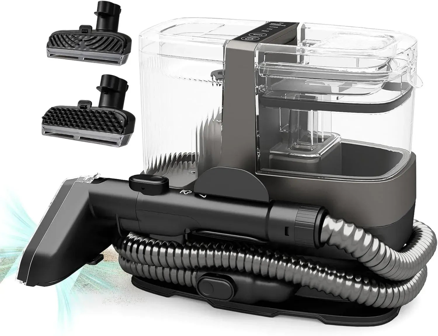 COSTWAY 1800W Dampf-Polsterreiniger, Teppich- und Sofareiniger, Sterilisation, Warm- und Kaltwasser, Tragbarer Nasssauger mit zwei Bürstenköpfen