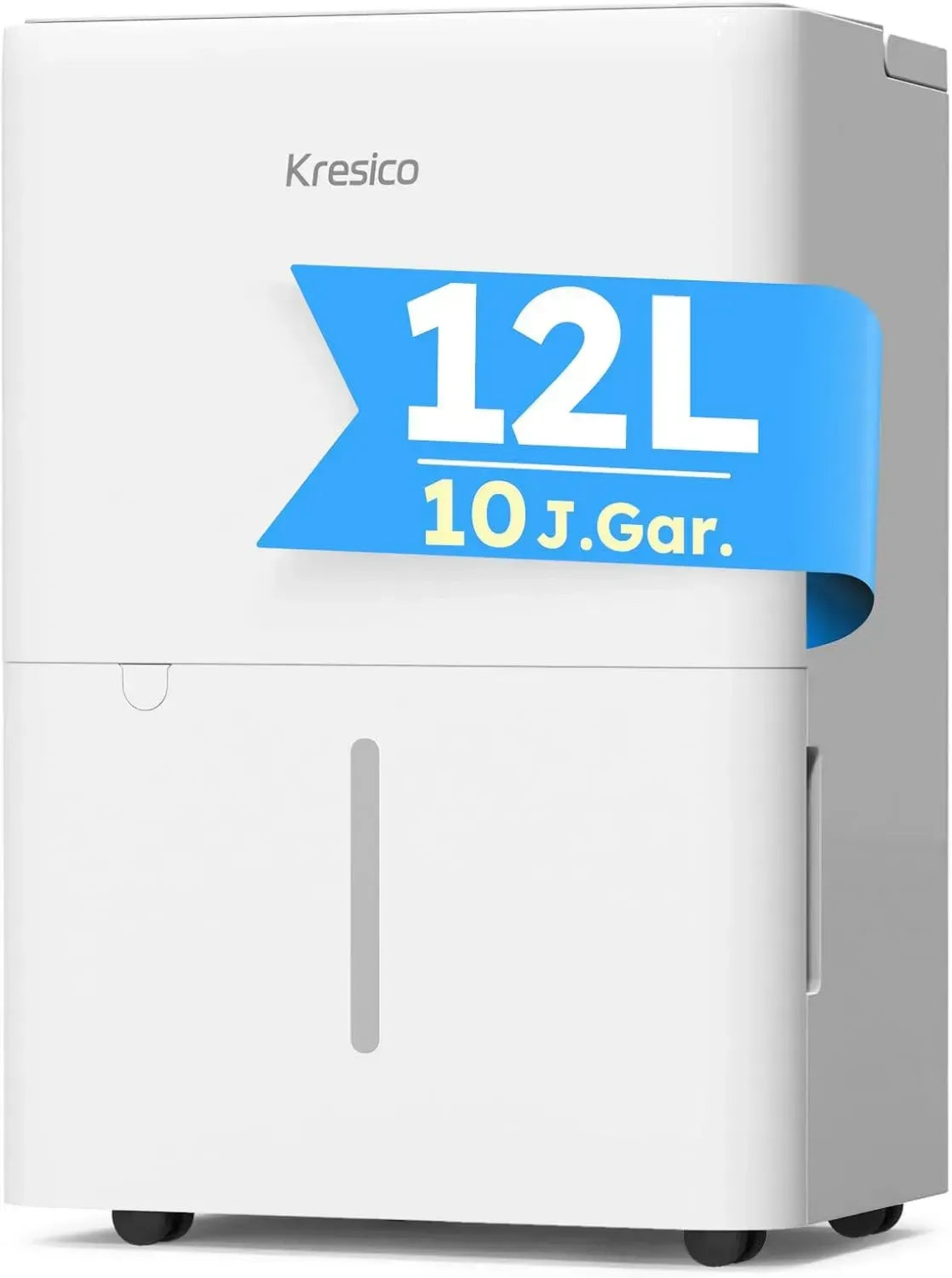 Elektrischer Luftentfeuchter 12L mit Timer und Schlauch für bis zu 122m³, leise 35dB, ideal für Keller