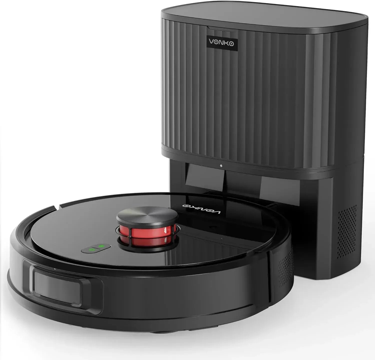 VONKO S6 Pro Roboterstaubsauger mit Wischfunktion und Absaugstation, 6000Pa starke Saugleistung, LiDAR 2.0 Navigation, 180 Min. Betriebsdauer, ideal für Tierhaare und Teppiche