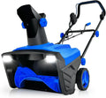 COSTWAY Elektrische Schneefräse 2300W mit LED-Licht, 50 cm Breite, 25 cm Höhe, 180° drehbare Auswurföffnung, 9 m Reichweite, Blau