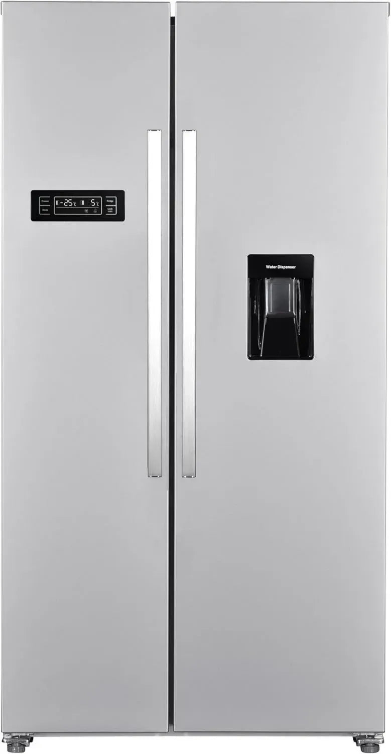 Wolkenstein Side-by-Side Kühl-Gefrierkombination, 529L, NoFrost, leise 39dB, 2L Wasserspender, Touch-Display