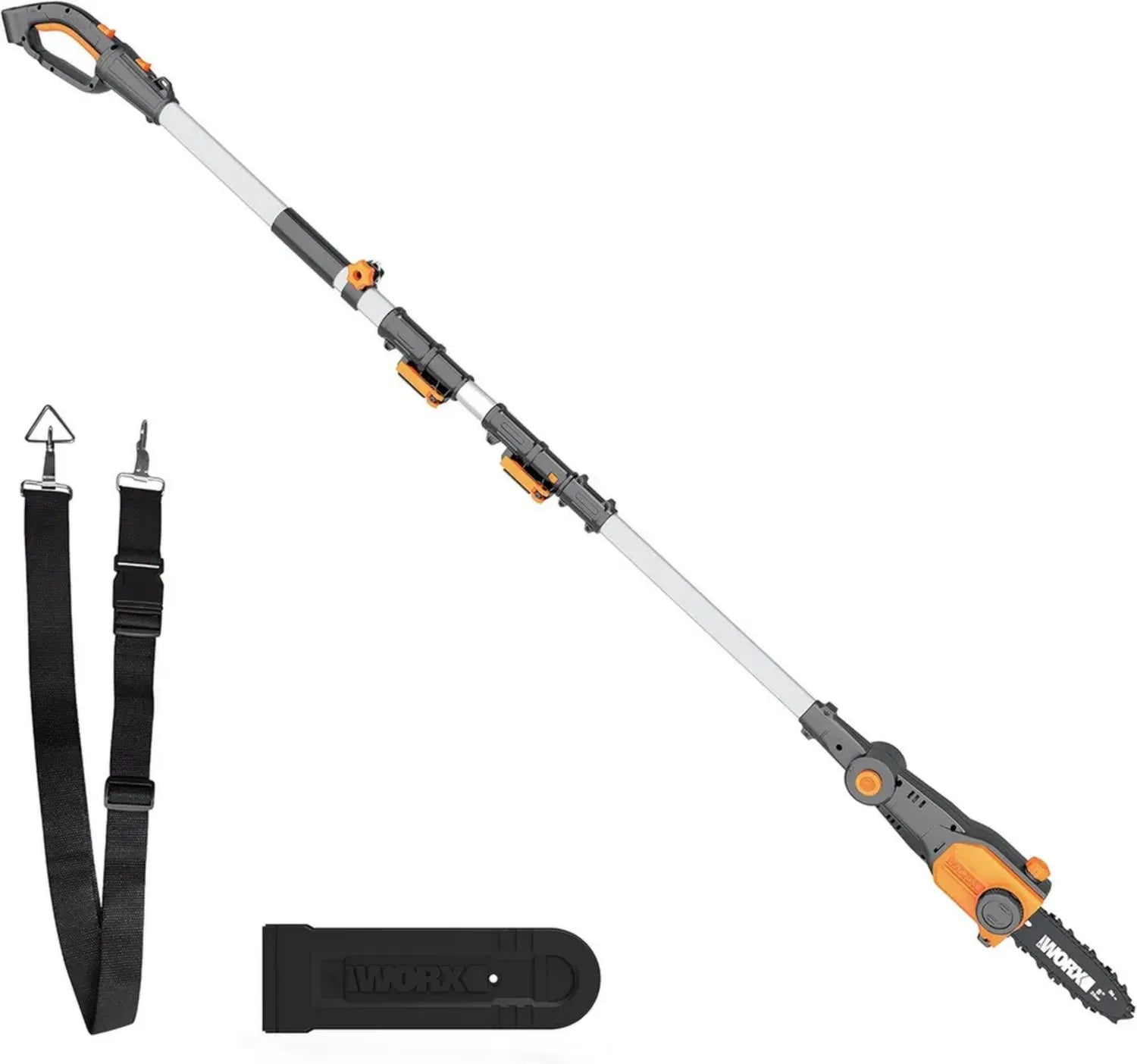 WORX 20V Akku-Hochentaster WG349E.9 - Teleskop Kettensäge für schwer zugängliche Gartenbereiche, Schwarz
