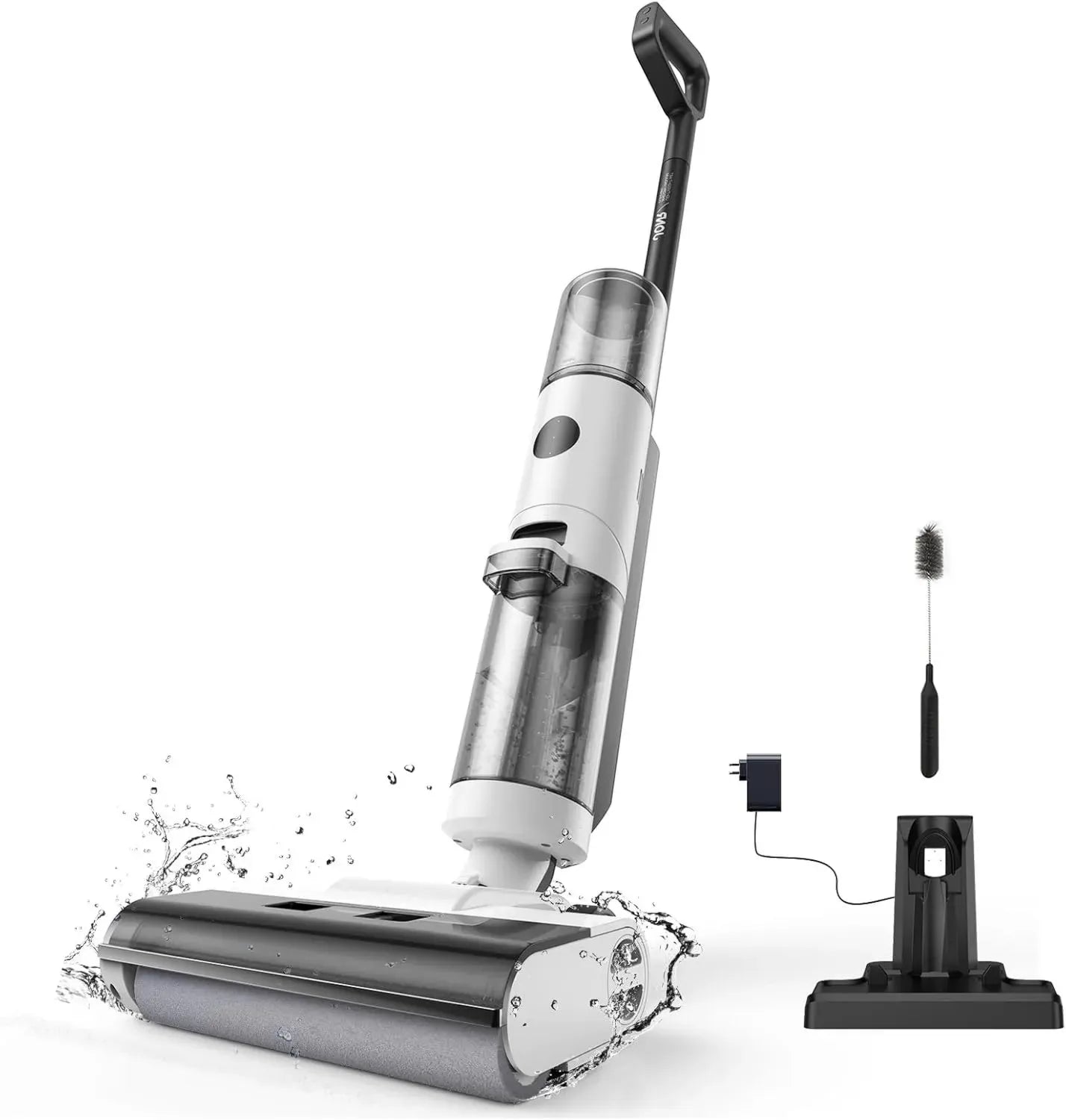 JONR ED12 Kabelloser Nass-Trockensauger mit Selbstreinigung und Anti-Verhedderungsbürste, 850mL Wassertank, Ideal für Tierhaare und Hartböden