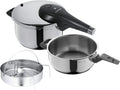 WMF Schnellkochtopfset Induktion 3-teilig, 4,5l & 3l, Cromargan Edelstahl