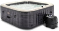Intex PureSpa Greystone Deluxe Whirlpool für 6 Personen, 170 Düsen, Grauer PVC, 196x196x71 cm