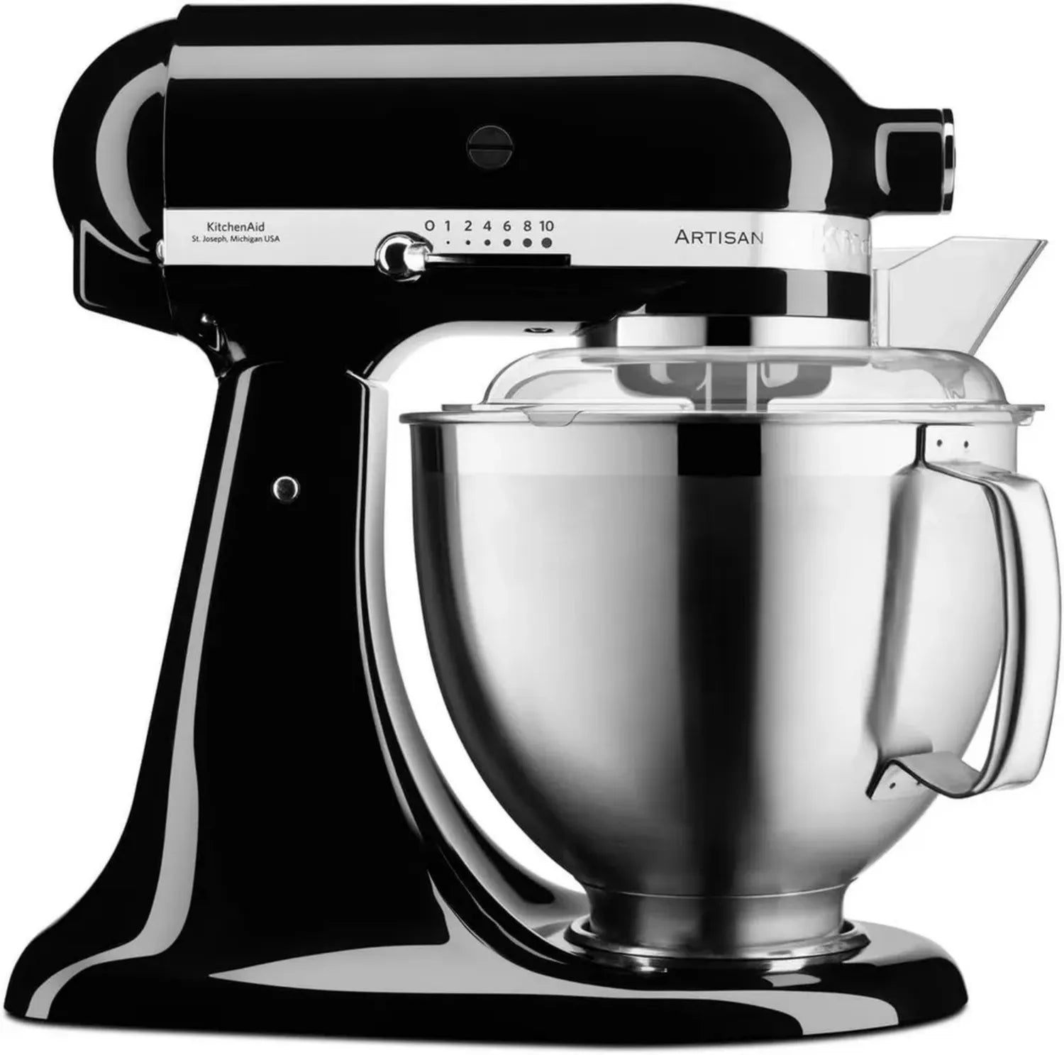 KitchenAid Artisan Küchenmaschine - 4,8L Standmixer mit Edelstahlzubehör - Onyx Schwarz