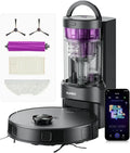 Eureka E20 Plus Staubsaugroboter, 8000 Pa, selbstentleerender Behälter, Anti-Wickel-System, 3D-Hinderniserkennung, 180 Min Laufzeit, DuoDetect KI, Schwarz
