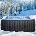 BRAST Aufblasbarer Whirlpool MSpa | 4-8 Personen | Rund & Eckig | 125-224cm Durchmesser | Innen- & Außenbereich | Bis zu 144 Massagedüsen | Mit Aufblasfunktion, Abdeckung, Timer, Heizung
