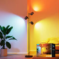 Govee LED Stehlampe, RGBWW Dimmbar, Alexa Kompatibel, Musik-Synchronisation, 157cm Höhe, 64+ Lichtszenen, Modernes Design für Wohn- und Schlafzimmer