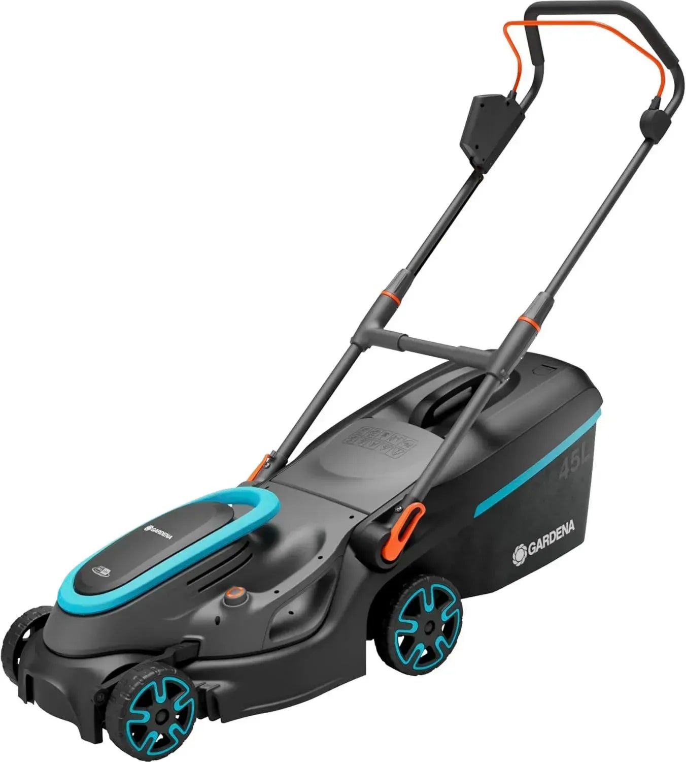 Gardena Kabelloser Rasenmäher PowerMax 37/36V P4A, 37 cm Schnittbreite, 45 l Fangsack, zentrale Höhenverstellung, effizienter PowerPlus Motor mit Eco-Modus