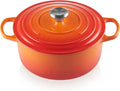 Le Creuset Gusseisen-Bräter, Rund 26 cm, Induktionsgeeignet, 5,3 l, Farbe Volcanique