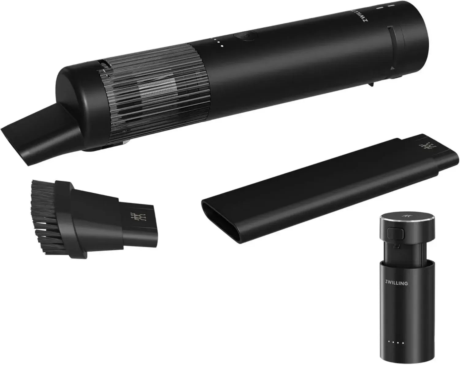ZWILLING Kabelloser Staubsauger Set, Akku & Ladestation, Tischgerät mit Dual-Filter, 60W, schwarz