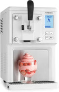 Klarstein Eismaschine Sweet Sundae, 1,5L Kapazität, selbstkühlend, 200W, Auto-Kühl, Reinigungsfunktion, Edelstahl, Weiß