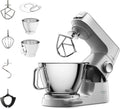 Kenwood Titanium Chef Baker Küchenmaschine, 1200W, integrierte Waage, Patisserie-Set, 5L & 3,5L Schüssel, Silber