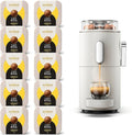 CoffeeB Globe Kaffeemaschine Weiß 1,3 l mit 90 Espresso Coffee Balls – 100% kompostierbar