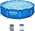 Bestway Stahlrahmen-Pool-Set mit Filterpumpe, Ø 305 x 76 cm, Blau, Rund