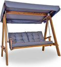 Westmann Hollywoodschaukel Pera aus Holz, Anthrazit, 203x116x180 cm