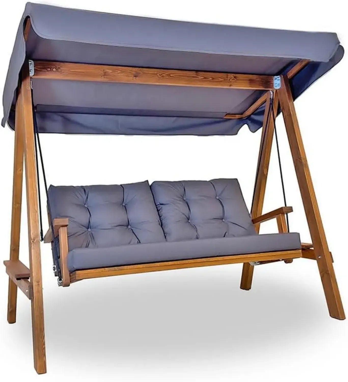 Westmann Hollywoodschaukel Pera aus Holz, Anthrazit, 203x116x180 cm