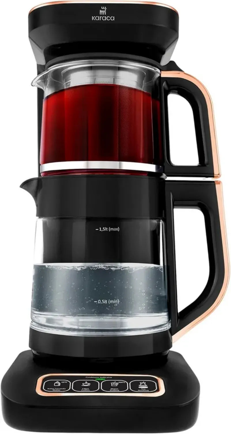 KARACA Robotea Pro Glas-Teekocher 4-in-1, 2500W, 2,3L, mit Babynahrungsfunktion & Sicherheitsmerkmalen