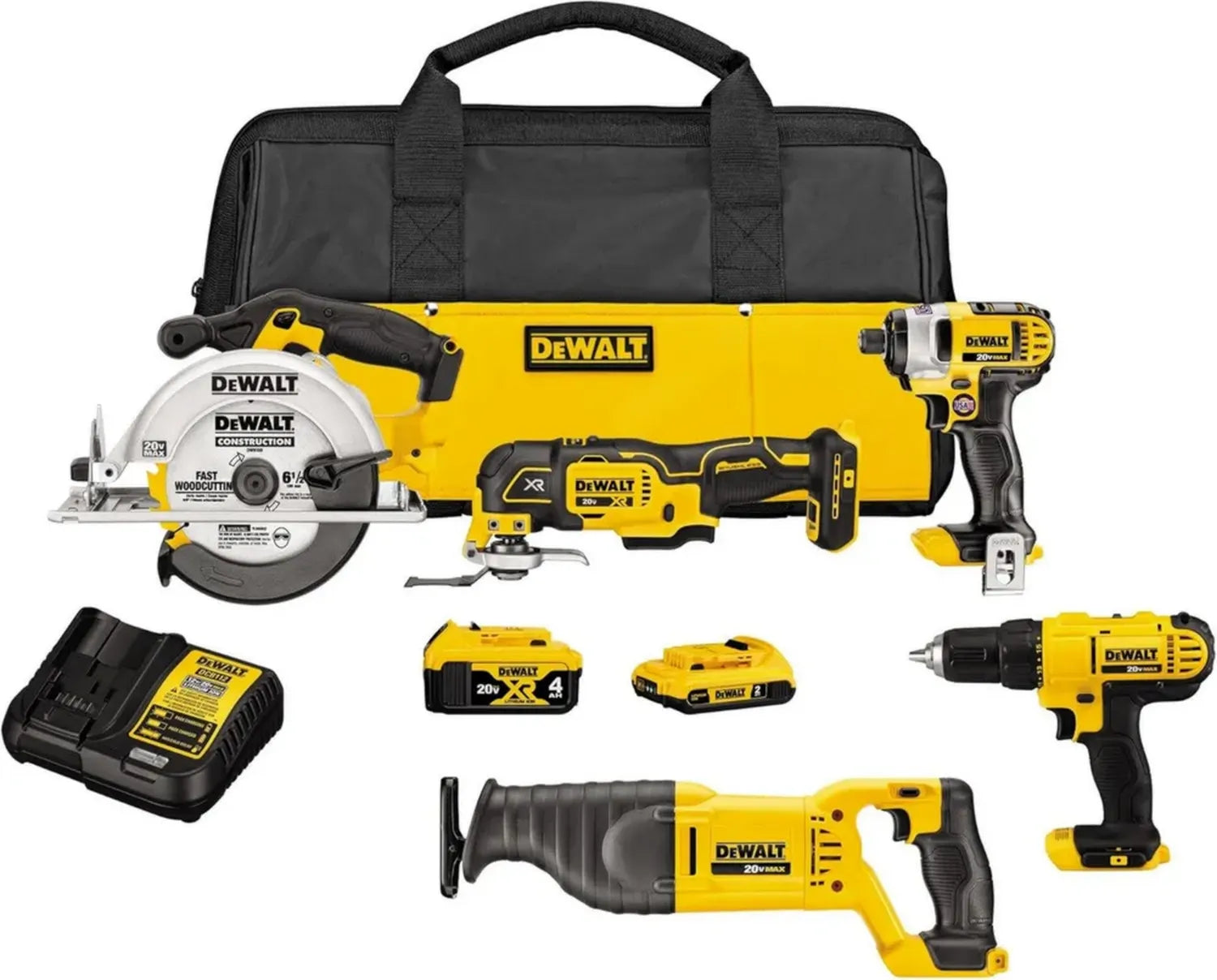 DEWALT 20V MAX Akku-Bohrschrauber Set, 5-teilig (DCK551D1M1)
