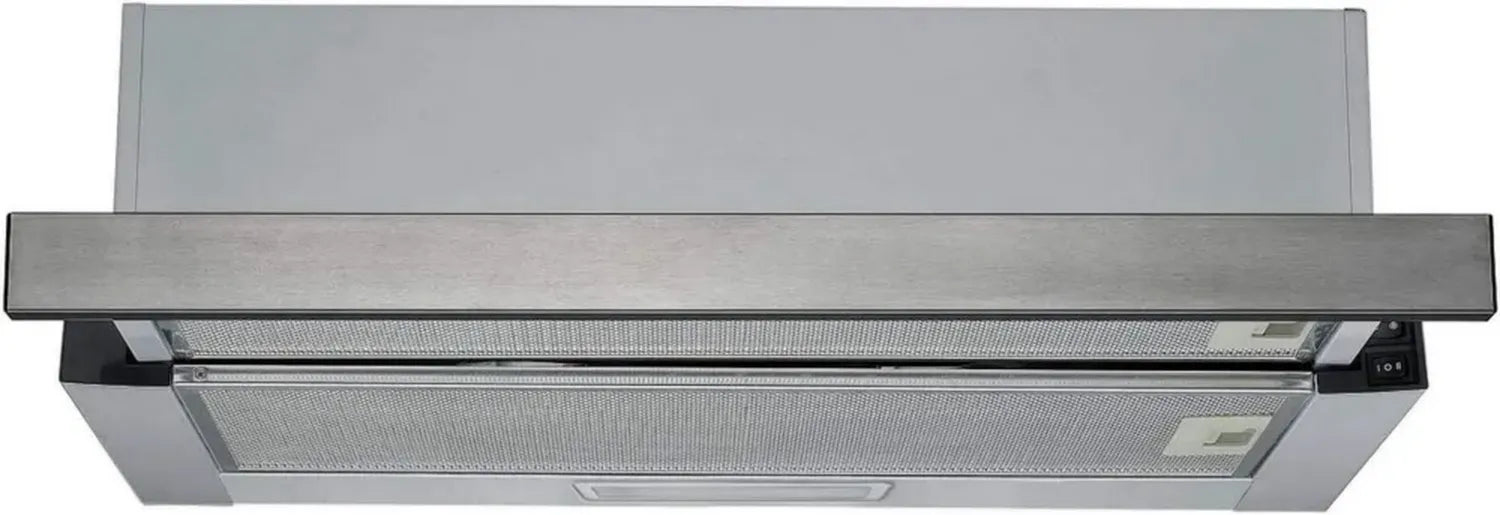 Moderne PKM 60cm Unterbau-Dunstabzugshaube, Silber, mit LED und 333 m³/h Abluft