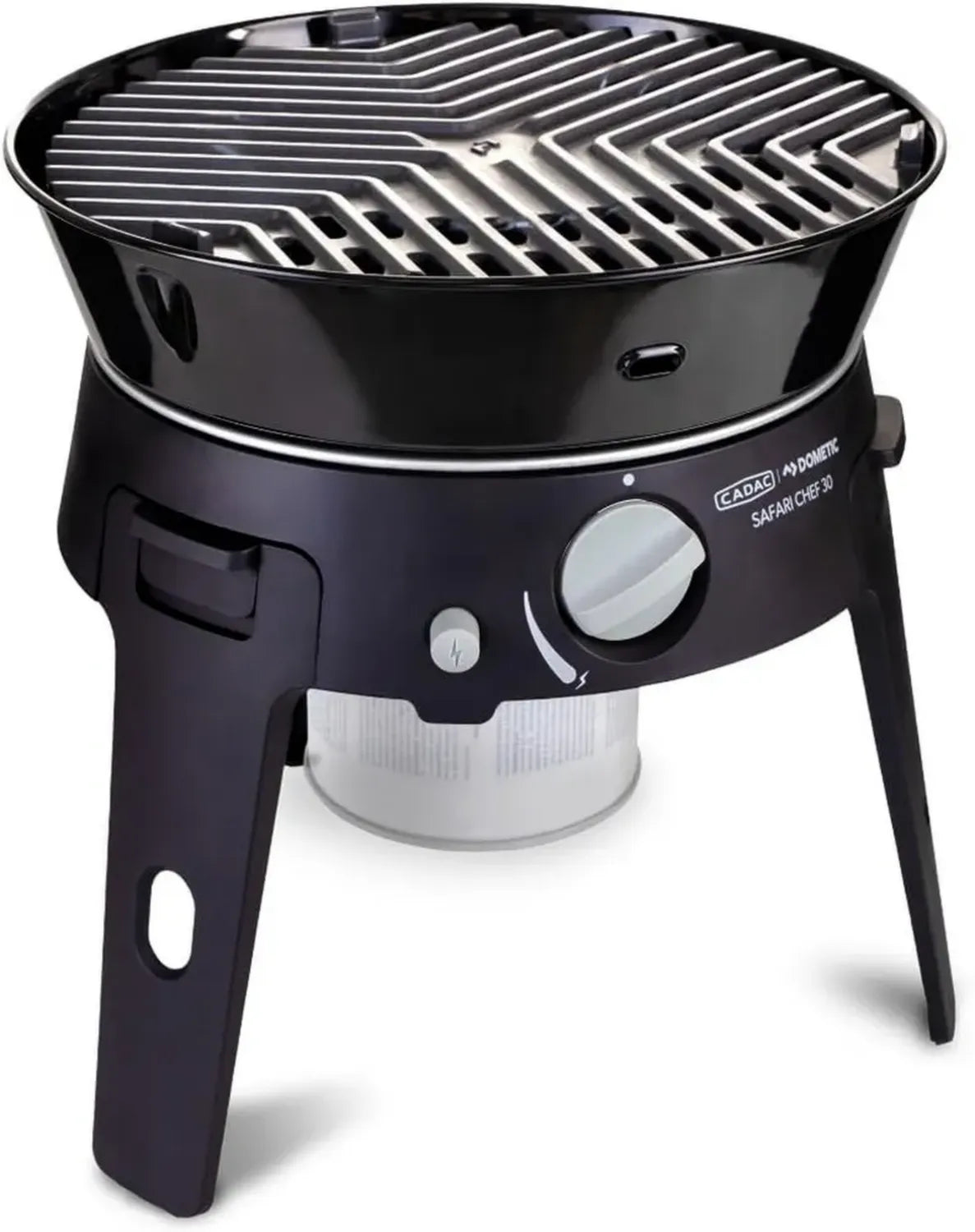 CADAC Safari Chef 30 HP Combo - Tragbarer Grill mit GreenGrill-Keramikbeschichtung, Inklusive Tragetasche - Ideal für Camping, 50mBar