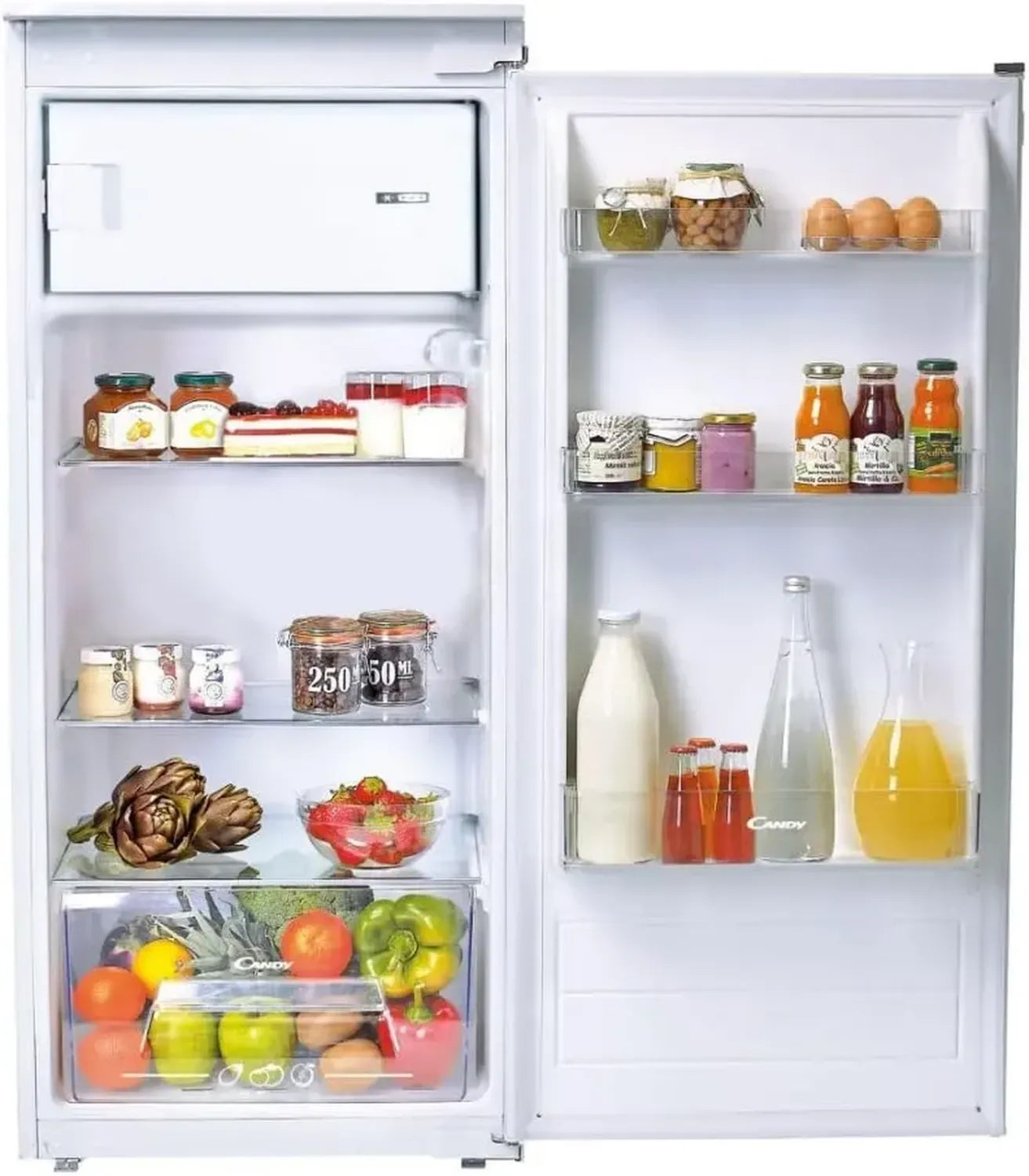 Candy Einbau-Kühlschrank 163L mit Gefrierfach, Schlepptür, 122 cm Nische
