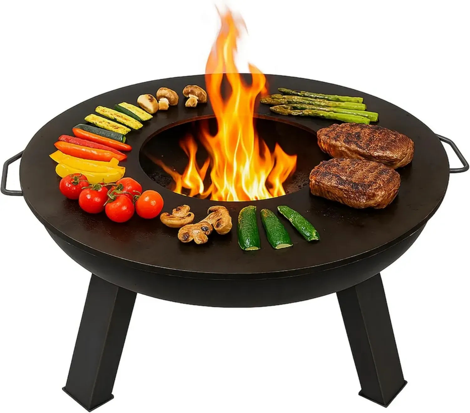 Feuerplatte Grillring 100 cm aus 4mm Stahl für Feuerschale
