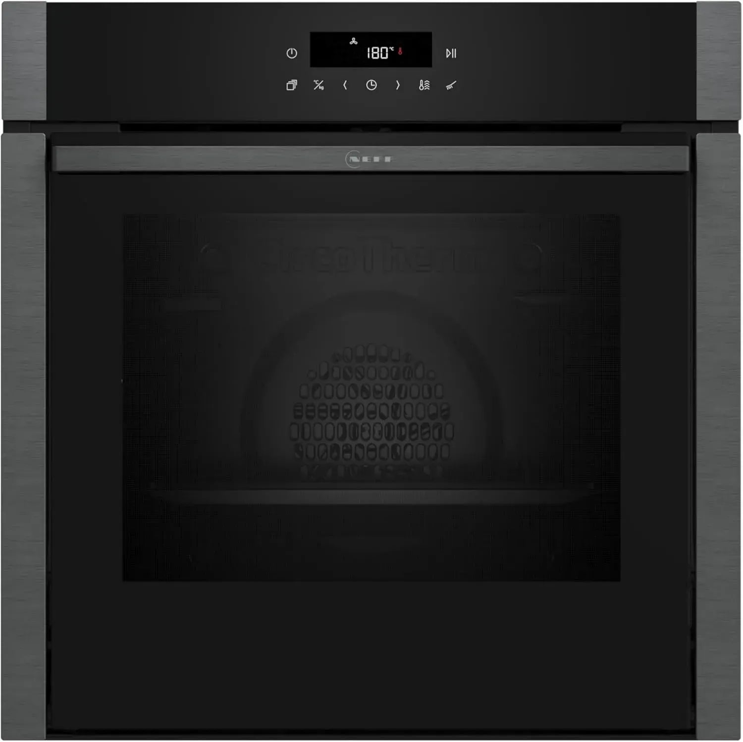 NEFF Einbau-Backofen mit Slide&Hide Tür, Air Fry Funktion, Pyrolyse, Graphitgrau