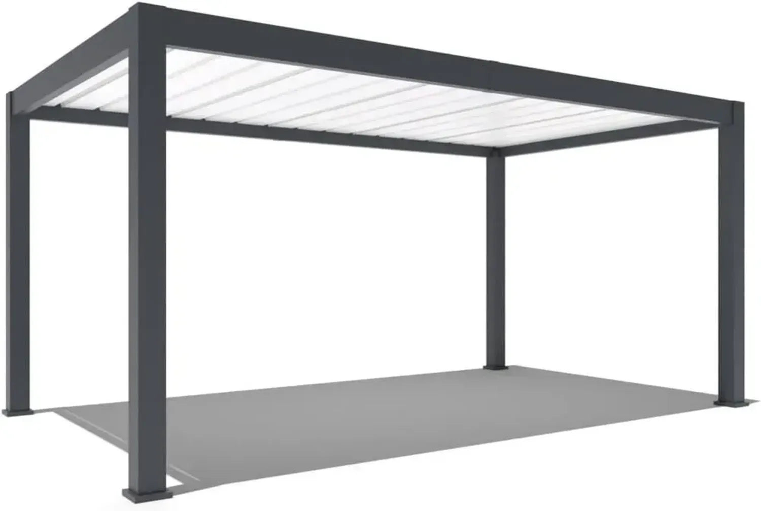 Aluminium Carport Pergola 3x5,3m, Anthrazit, Ideal für Autoüberdachung