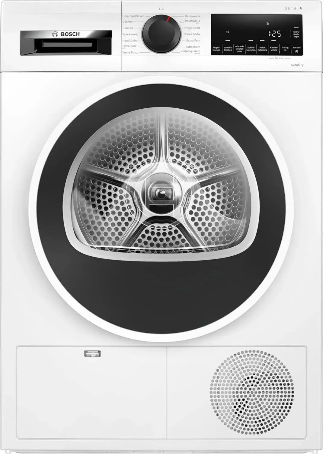Bosch 9 kg Wärmepumpentrockner Serie 6, energieeffizient, Auto Dry, leise, sanftes Trocknen, umweltfreundlich